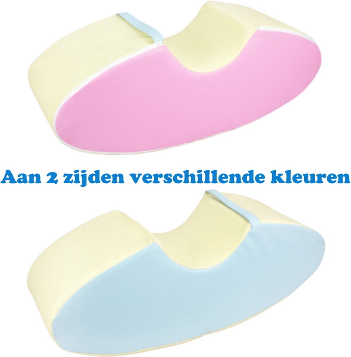Soft Play Foam Schommelwip roze-geel-blauw | rocker | wipwap | foamblokken | bouwblokken | Soft play speelgoed | schuimblokken
